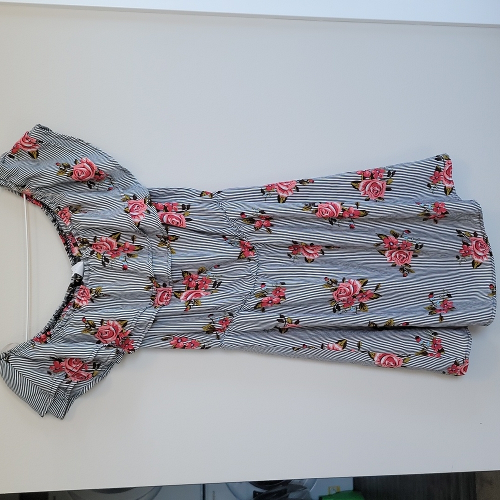 Floral and striped dress